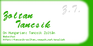 zoltan tancsik business card